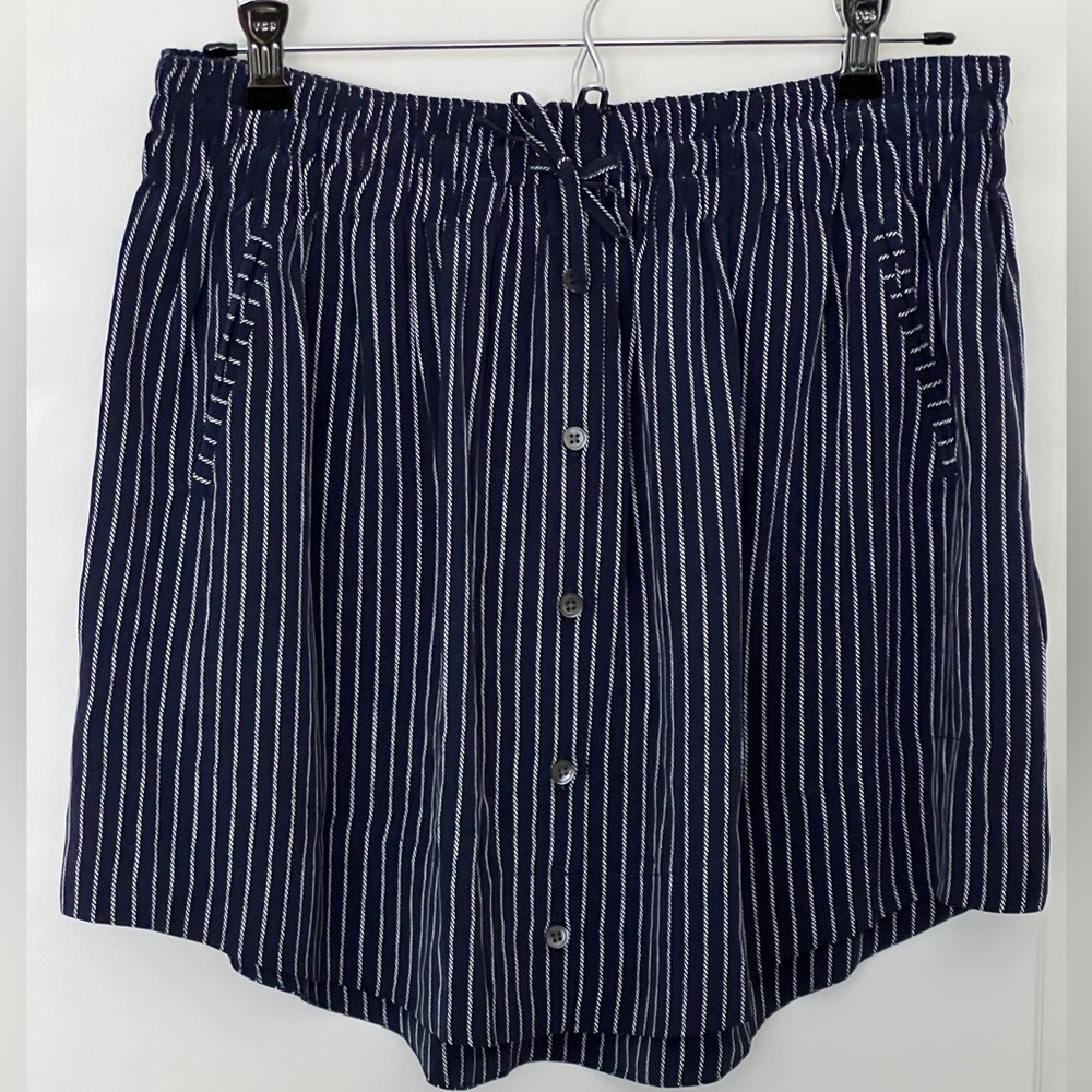 Joie Wendolyn Stripe Silk Drawstring Waist Skirt
